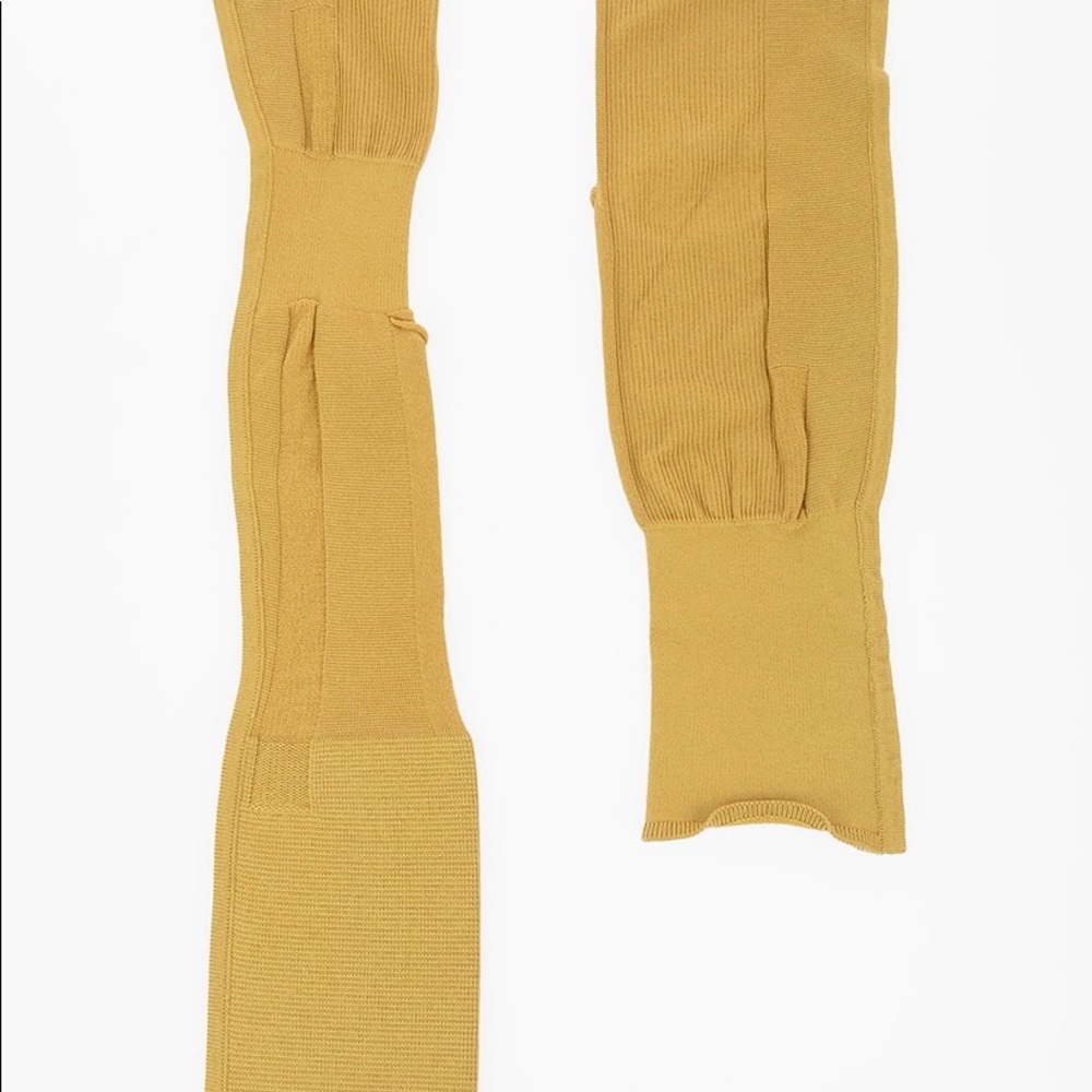 Rick Owens $580 sleeve and holster set in mustard / acid